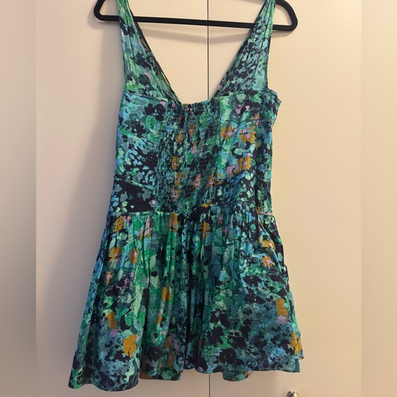 Anthropologie Teal and Navy Dress - Picture 2 of 3